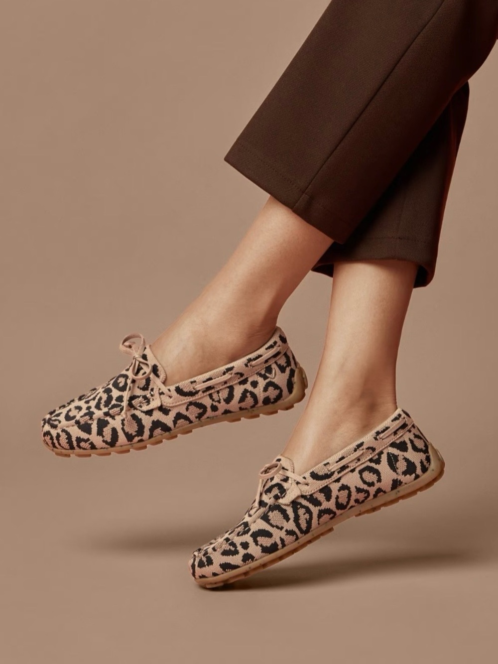 VIVAIA Jackie Square Toe Loafer Leopard Print Flats Size 37 or 6.5-7